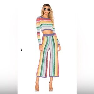 Lovers+Friends Believe Pant in Multi Color Metallic